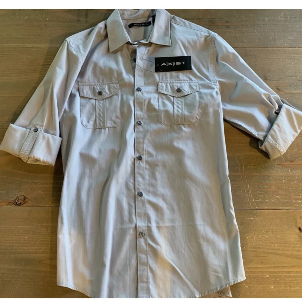 Men’s Axist Long-Sleeve Casual Button-Down Shirt